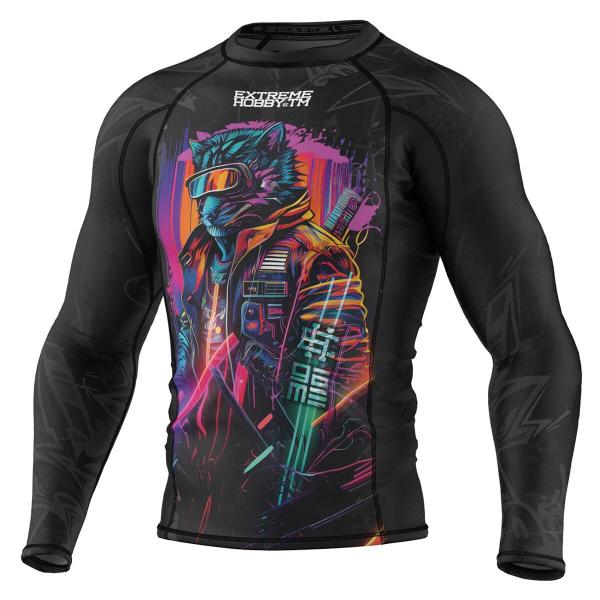 Koszulka sportowa męska Rashguard do MMA EXTREME HOBBY CYBER ANIMALS