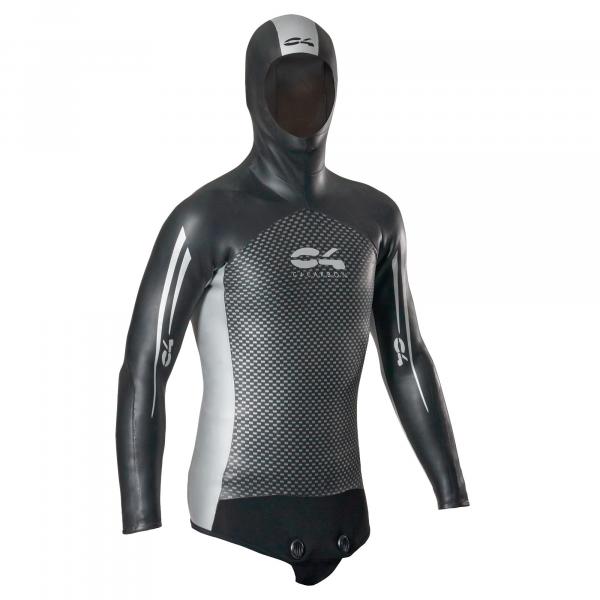 Kurtka do freedivingu męska C4 Carbon Sideral z neoprenu glide skin 3 mm