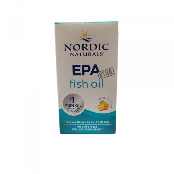 Kwasy EPA Xtra 1640 mg Omega 3 Nordic Naturals Cytryna 60 kapsułek