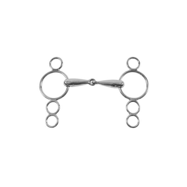 4-ringowy gryzak pessoa hollow snaffle bit