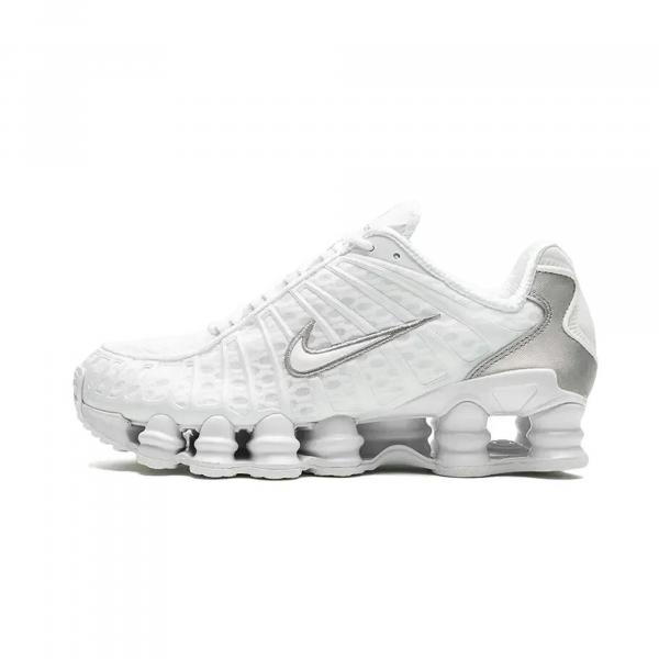 Buty sportowe męskie Nike SHOX TL Metallic Silver białe - AV3595-100