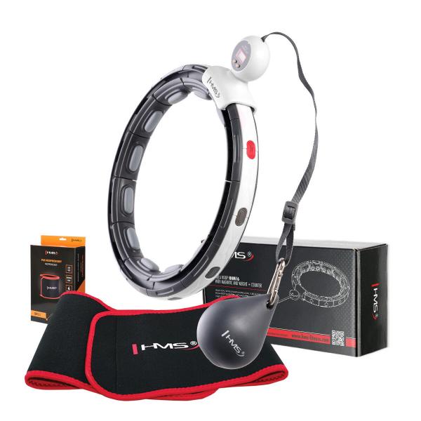 Zestaw hula hop magnetyczny z licznikiem HHM15 + pas wyszczuplający BR163 HMS