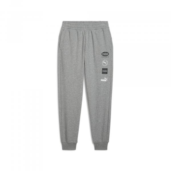 Męskie spodnie dresowe PUMA POWER PUMA Medium Gray Heather