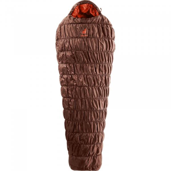 Śpiwór syntetyczny Deuter Exosphere -6 (185 cm) - umbra/paprika Prawy