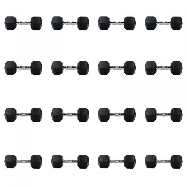 Zestaw hantli hex UNDERFIT 2 x 2,5-20 kg (180 kg)