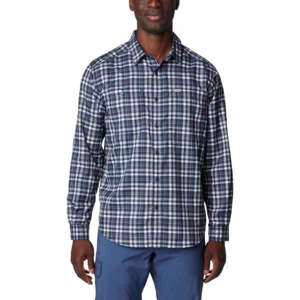 Męska koszulka turystyczna Columbia Silver Ridge Utility Lite Plaid z długim ręk