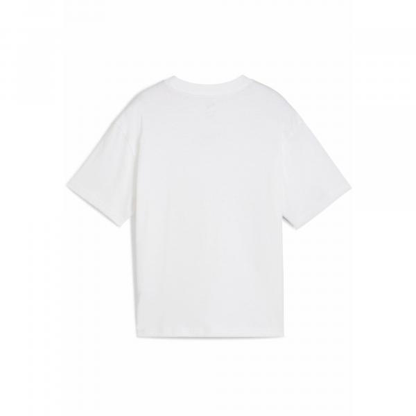 Młodzieżowa koszulka Essentials Boxy PUMA White