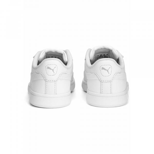 Dziecięce skórzane sneakersy Smash 3.0 V PUMA White Cool Light Gray