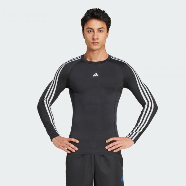 Koszulka TECHFIT Compression Training 3-Stripes Long Sleeve