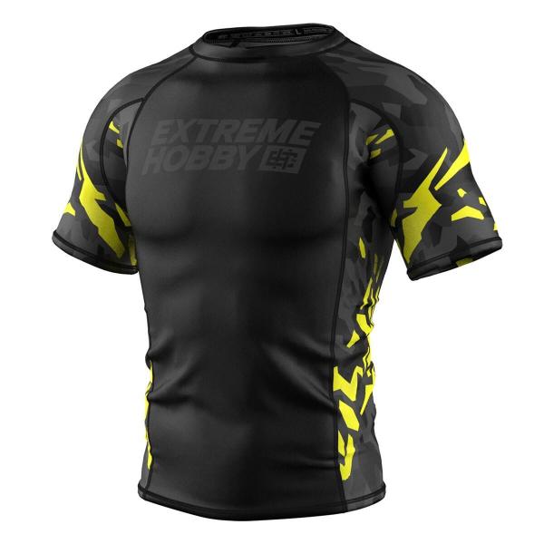 Koszulka Męska na siłownię rashguard MMA EXTREME HOBBY BLACK PANTHER