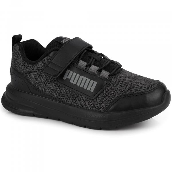 Buty dziecięce sportowe sneakersy na rzep czarne PUMA EVOLVE