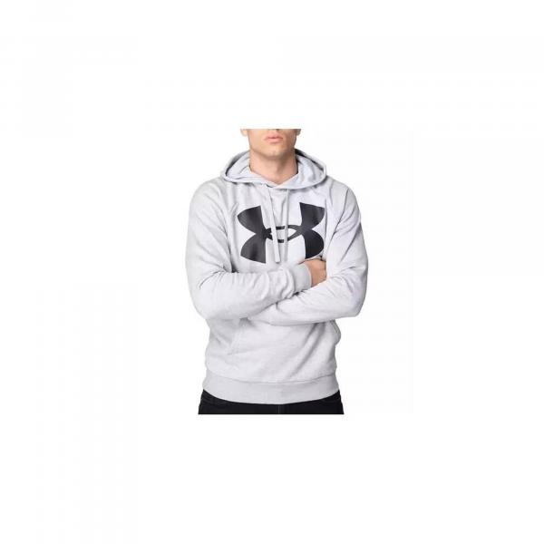Bluza z kapturem Męska Under Armour Rival Big Logo Jasnoszary