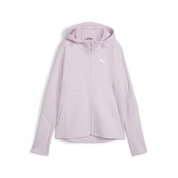 Damska rozpinana bluza EVOSTRIPE z kapturem PUMA Grape Mist Purple