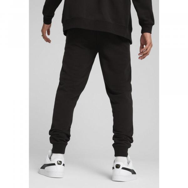 Męskie spodnie dresowe o wąskim kroju Essentials z logo No. 1 PUMA Black