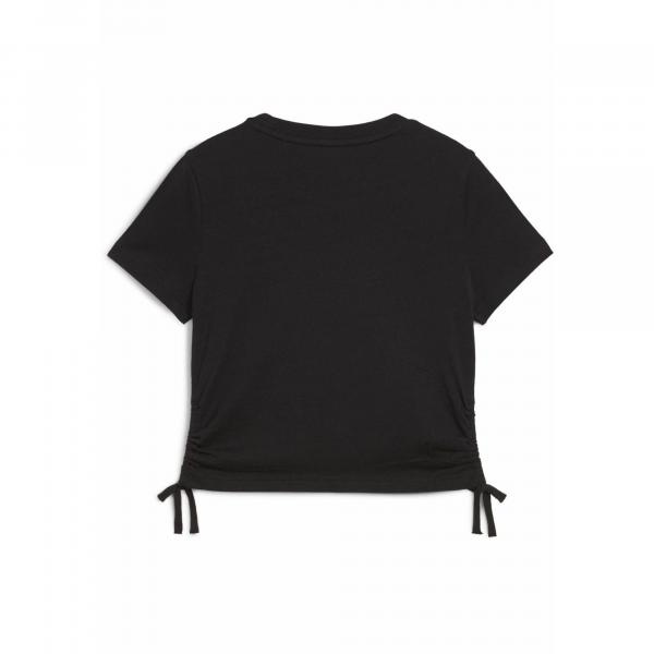 Młodzieżowa koszulka Essentials Animal Logo Infill z węzłem PUMA Black