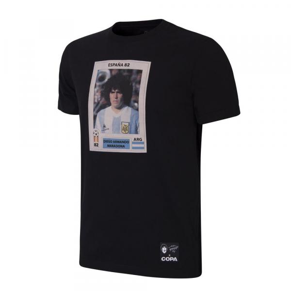 Koszulka dla dorosłych - Maradona x COPA Naklejka Piłka Nożna Argentyna - Czarna