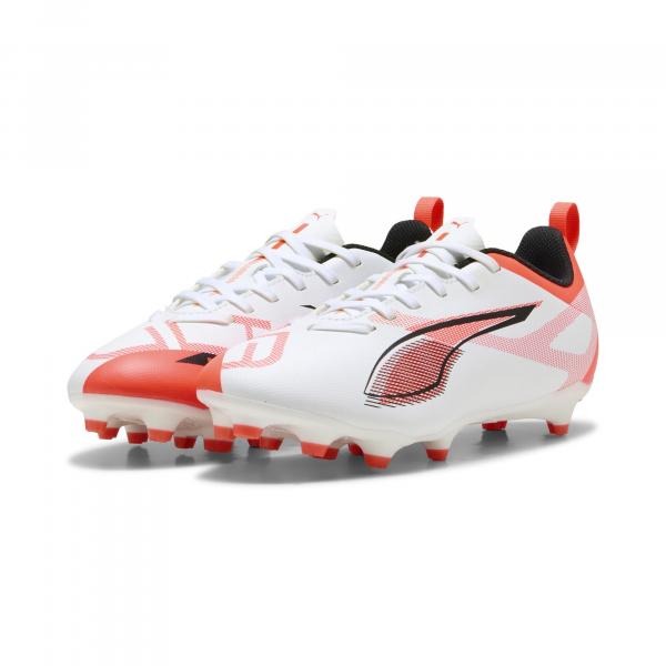 Młodzieżowe buty ULTRA 5 PLAY FG/AG PUMA White Black Glowing Red