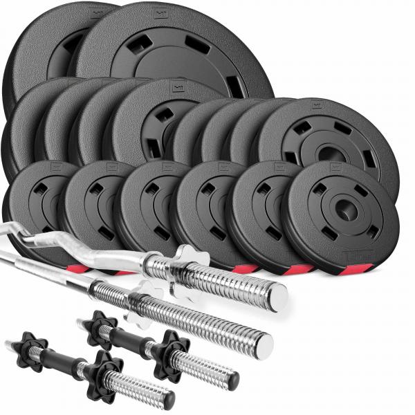 Zestaw obciążeń kompozytowych sztanga Hop-Sport Premium 75kg