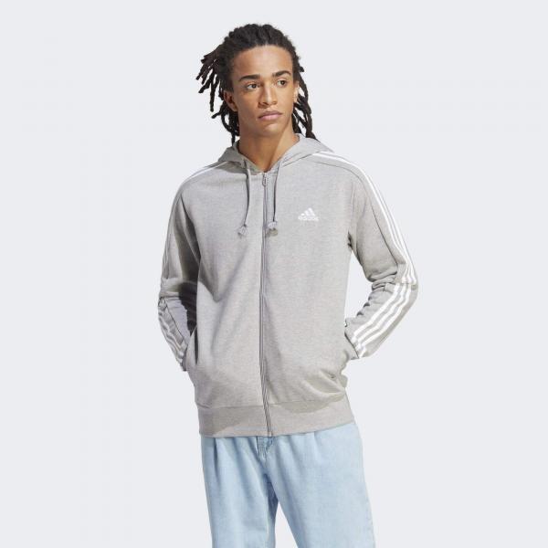 Essentials French Terry 3-Stripes Full-Zip Hoodie