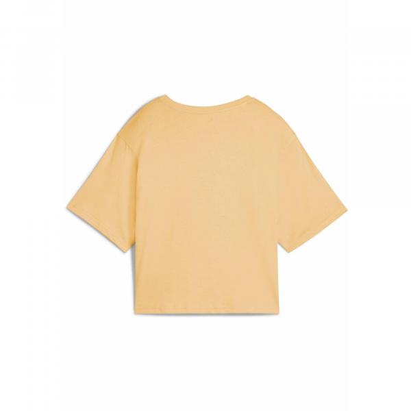 Damska luźna koszulka z logo NO.1 ESS Cropped PUMA Almost Apricot Orange