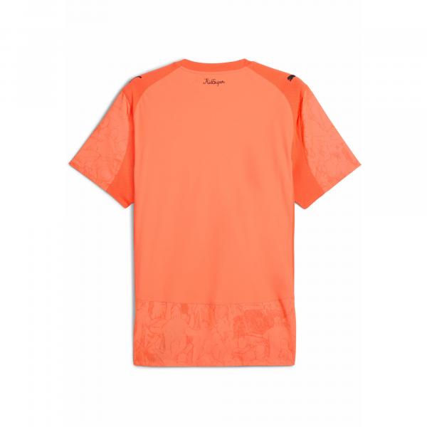 Męska autentyczna koszulka KIDSUPER × MANCHESTER CITY PUMA Neon Sun Black Orange