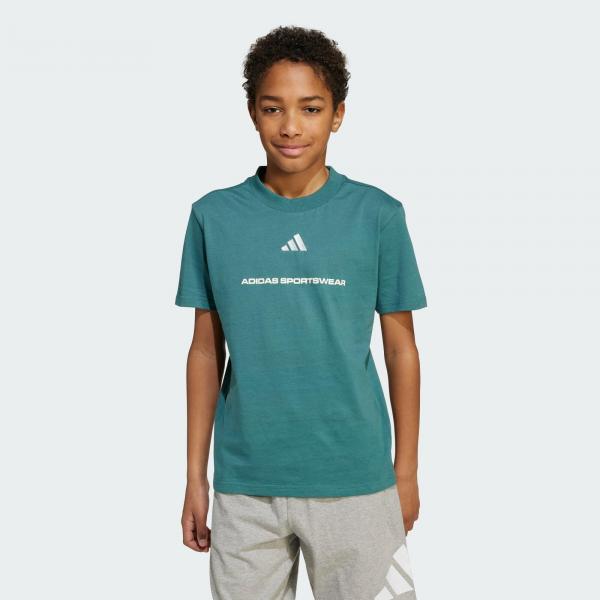 Koszulka adidas Boys Slogan Single Jersey Kids