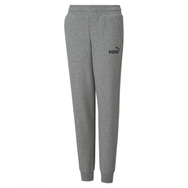 Młodzieżowe spodnie z logo Essentials PUMA Medium Gray Heather