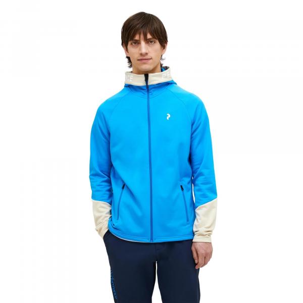 Bluza Peak Performance męska Rider Zip Hood niebieska - L