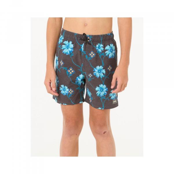 Spodenki surfingowe dla dzieci Rip Curl Surf Revival Floral Volley-Boy Czarny