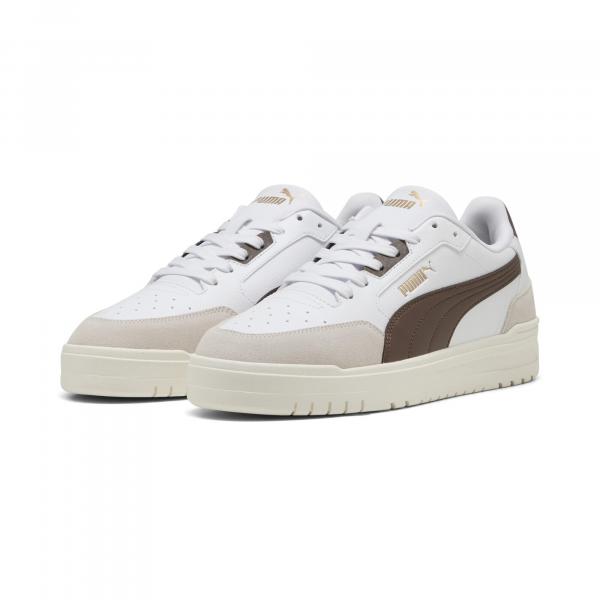 Sneakersy unisex Shuffle Downtown PUMA White Flat Bronze Vapor Gray Brown