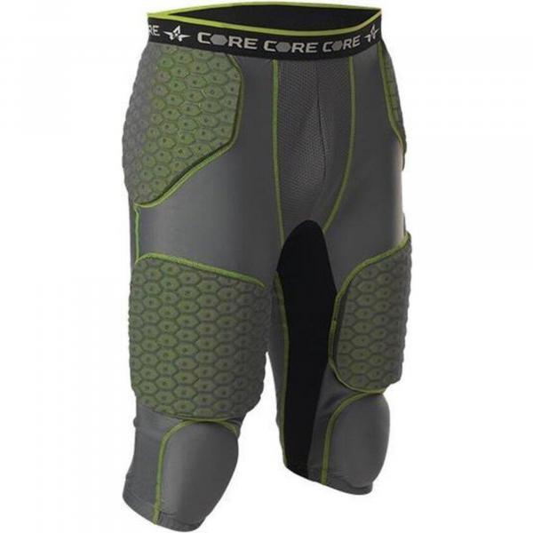 American Football 7 Padded Integrated Girdle - Adults (Green)