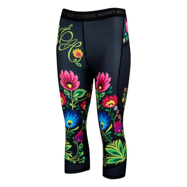 Legginsy sportowe damskie EXTREME HOBBY FOLK 3/4