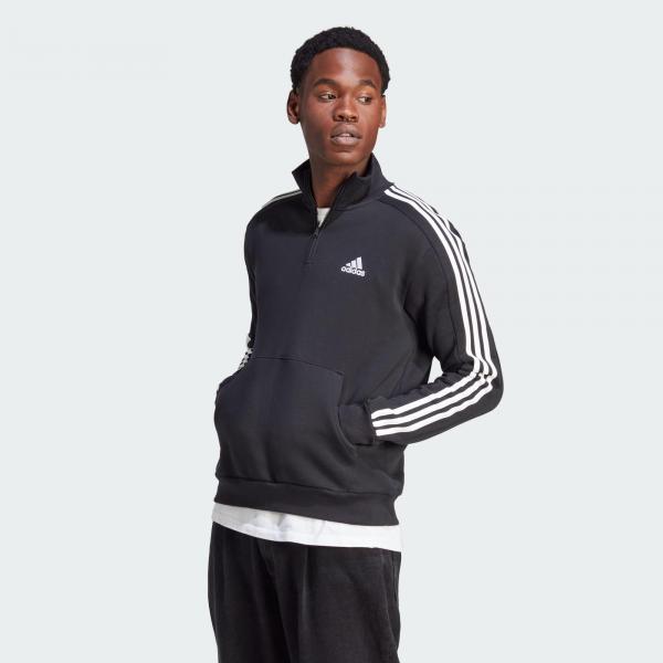 Bluza Essentials Fleece 3-Stripes 1/4-Zip