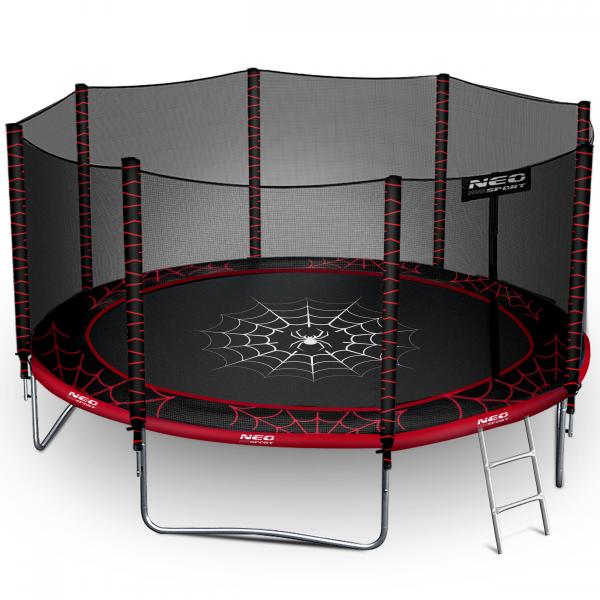 Trampolina ogrodowa z siatką zewnętrzną Neo-Sport 374cm 12ft