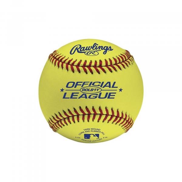 Baseball skórzany - Optic Yellow - Baseball zawodniczy - Baseball treningowy
