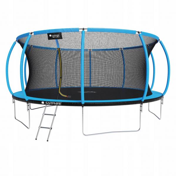 Trampolina Sapphire ST-1515W 15FT 465 cm z siatką wewnętrzną + drabinka