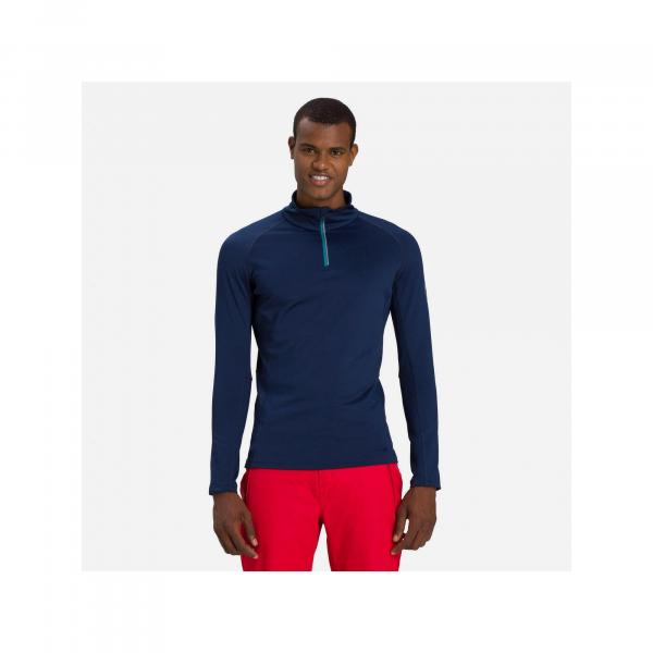 Bluza narciarska męska Rossignol CLASSIQUE 1/2 Zip termo granatowa