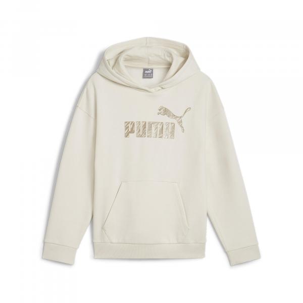 Młodzieżowa bluza z kapturem ESS+ ANIMAL PUMA Alpine Snow White