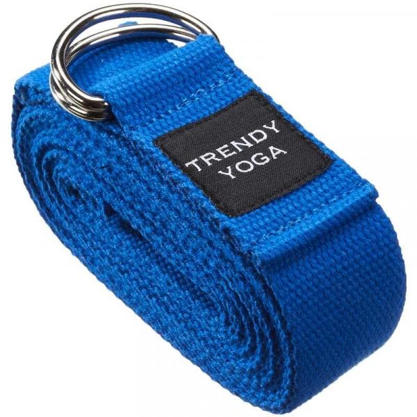 Trendy taśma do jogi, 300x4x0,2 cm, niebieska