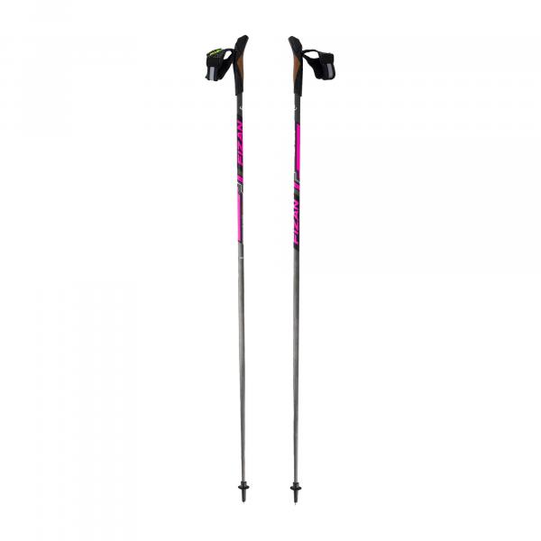 Kije nordic walking Fizan Runner czarno-różowe S22 CA06 120 cm