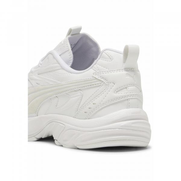 Sneakersy skórzane unisex Milenio Tech PUMA White Feather Gray