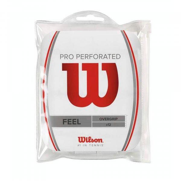 Owijki zewnętrzne Wilson Pro Overgrip Perforated Białe 12 szt