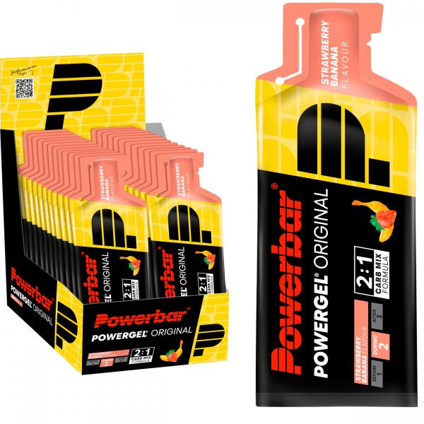 Powerbar PowerGel (24x41g) Strawberry Banana - Energia i wytrzymałość