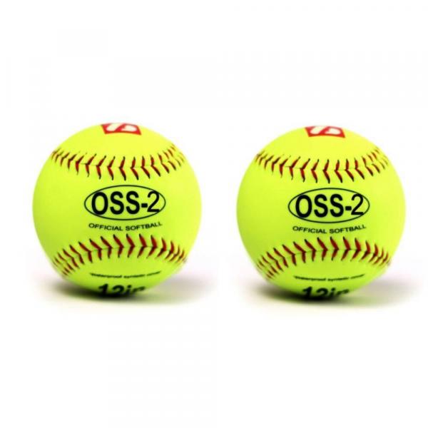 PiłkI softballowy 12'', żółta, 2 sztuki OSS-2