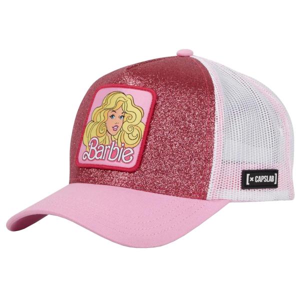 Czapka z daszkiem Capslab Barbie Glitter Trucker Pink/White - CL/BA1/2/CT/BA18