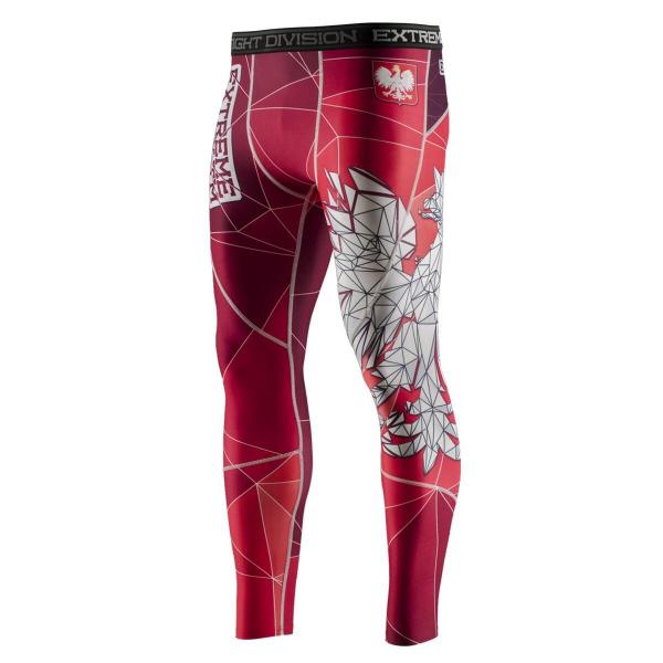 Legginsy sportowe męskie POLSKA red