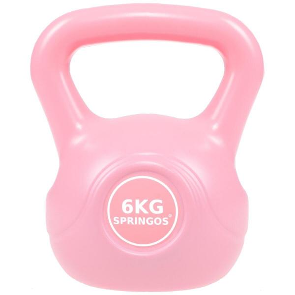 Hantla kettlebell ABS odważnik różowy