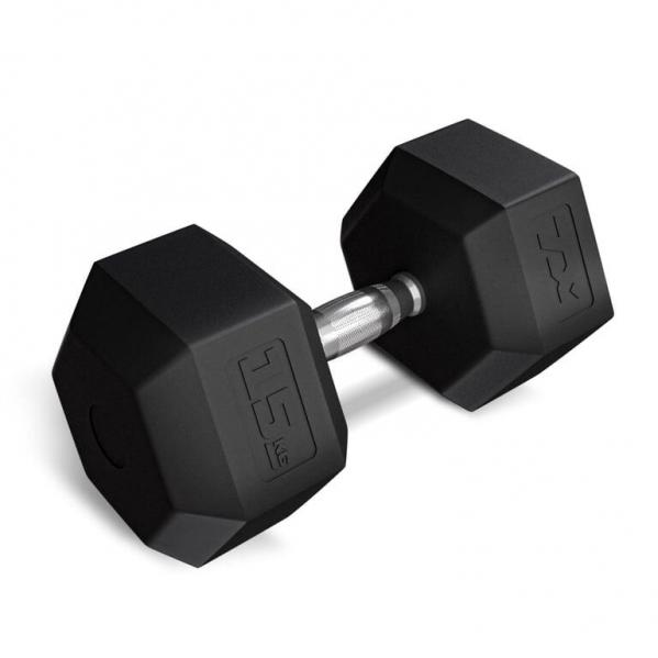 Hantel stalowy gumowany 15kg