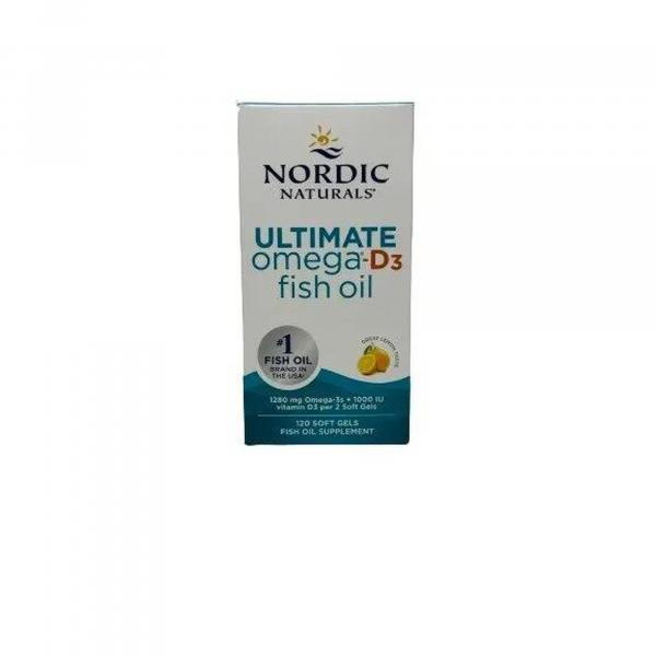 Ultimate Omega-D3 Fish Oil 1280mg Omega Nordic Naturals Cytryna 120 kapsułek