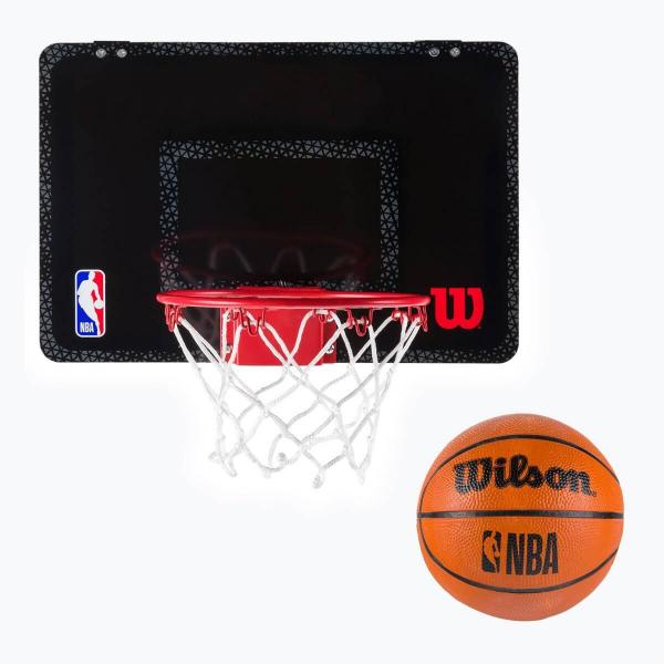 Mini tablica Wilson NBA do kosza Forge Team Hoop czarna + piłka - WTBA3001FRGNBA